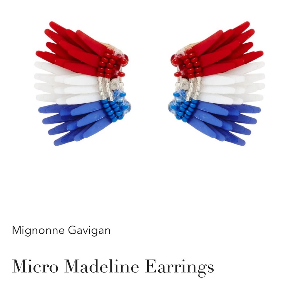 Mignonne Gavigan
Micro Madeline Earrings - red, white, blue